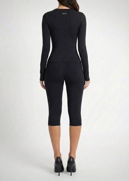 Top long gainant - Noir